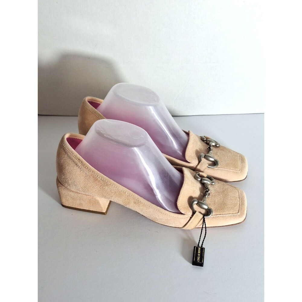 Ferca 81 Blush Suede Leather Loafers Sz 39 US 8 Moccasins Made In Italy Preppy